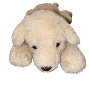 FAO Schwarz Cream Plush Labrador Dog 17” Stuffed Animal Toy Soft Cuddly Puppy